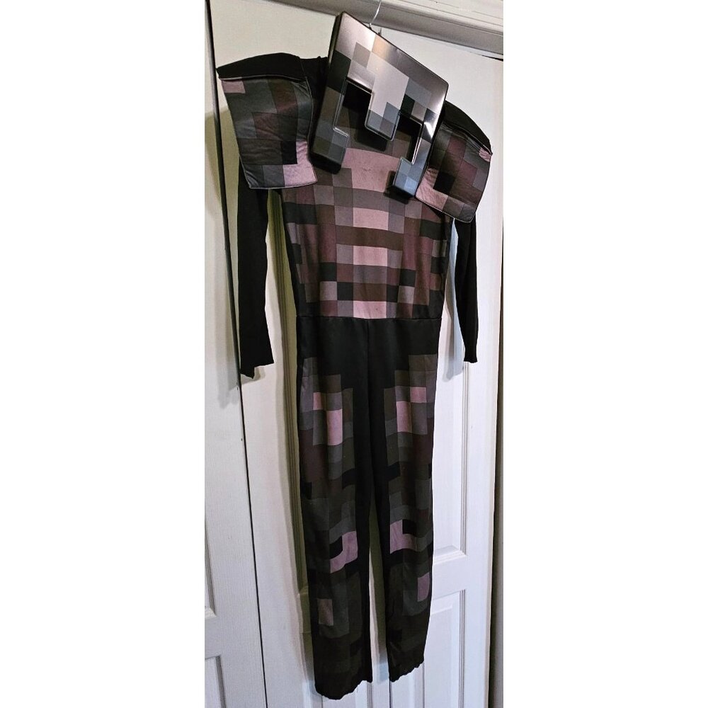 Minecraft Netherite Armor Child Costume 10-12 Halloween Kids Gaming Games Boys